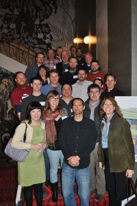  Pictured is only part of the Northwest delegation at CiderCon in Chicago, February 2013. Included in the photo are Dr. Carol Miles from WSU and NABC’s David Bauermeister and Sherrye Wyatt.  NWCA member James Kohn of Wandering Angus in Oregon (front row center) was elected to serve on the first board of directors of the U.S. Cider Makers Association which was created during the conference.